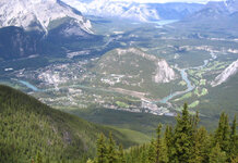 Canada-Alberta ''Banff'' Zicht van Sulpher Mountain.jpg