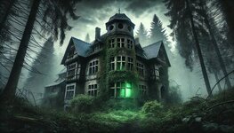 DALL·E 2024-10-16 20.15.49 - A dark and eerie scene of the old Hohenfeld House surrounded by d...jpg