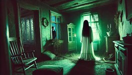 DALL·E 2024-10-16 20.29.17 - An eerie scene of a ghostly woman standing inside an old, decrepi...jpg