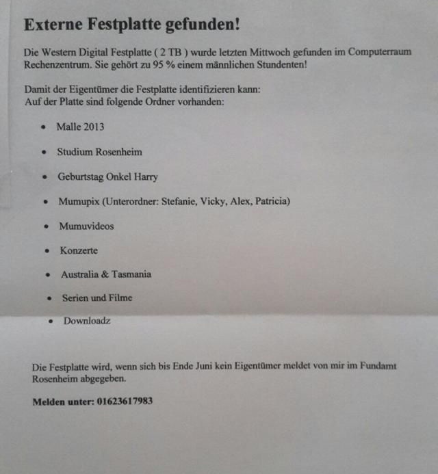 Festplattegefunden