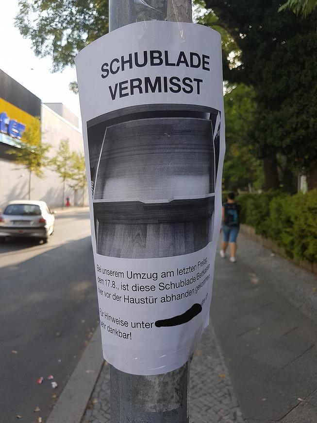 Schubladevermisst